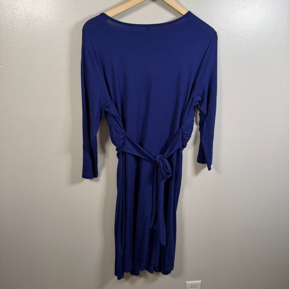 Seraphine Front Knot Maternity Dress Size 12 Royal Blue Work Office Career - Picture 4 of 13